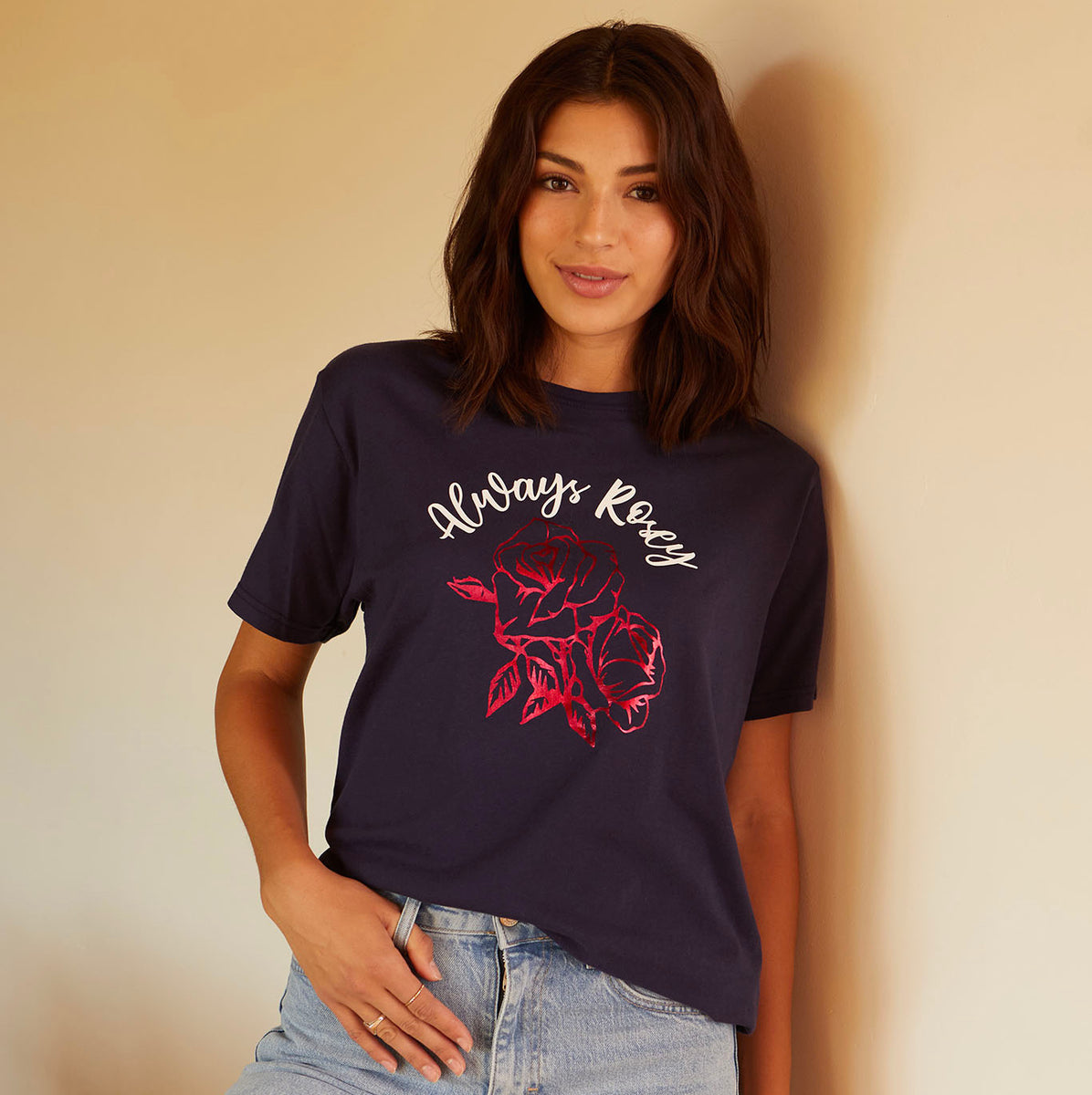 Always Rosey T-shirt - Navy – Lauren James